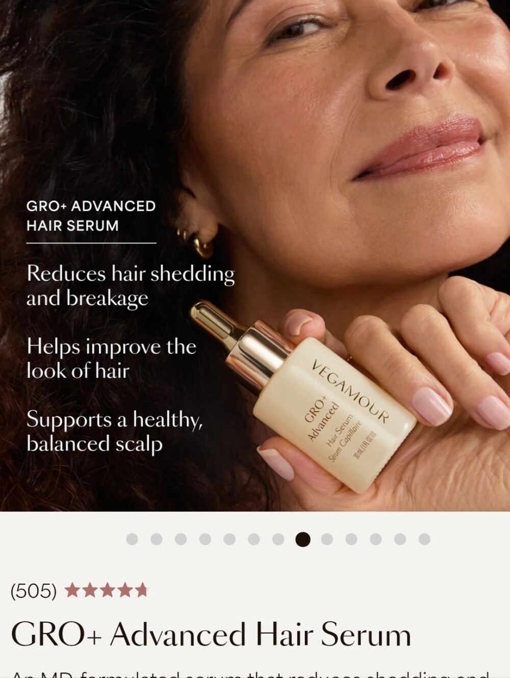 Authentic GRO+ Advanced Hair Serum - 30 mL X 2 Bundle Vegamour - Picture 5 of 8